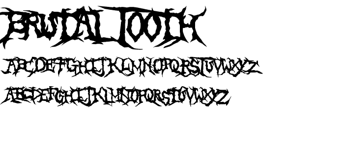 Brutal Tooth font